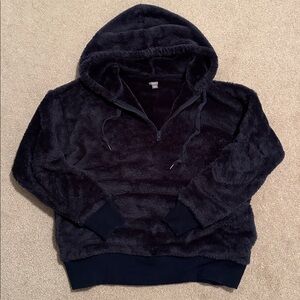 Aerie Cozy Faux Fur Quarter Zip Hoodie